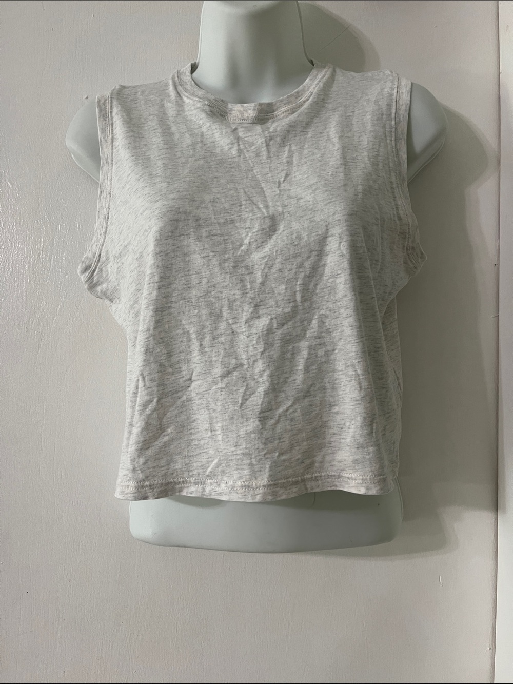 Athleta Light Heather Gray Sleeveless Crewneck Tank